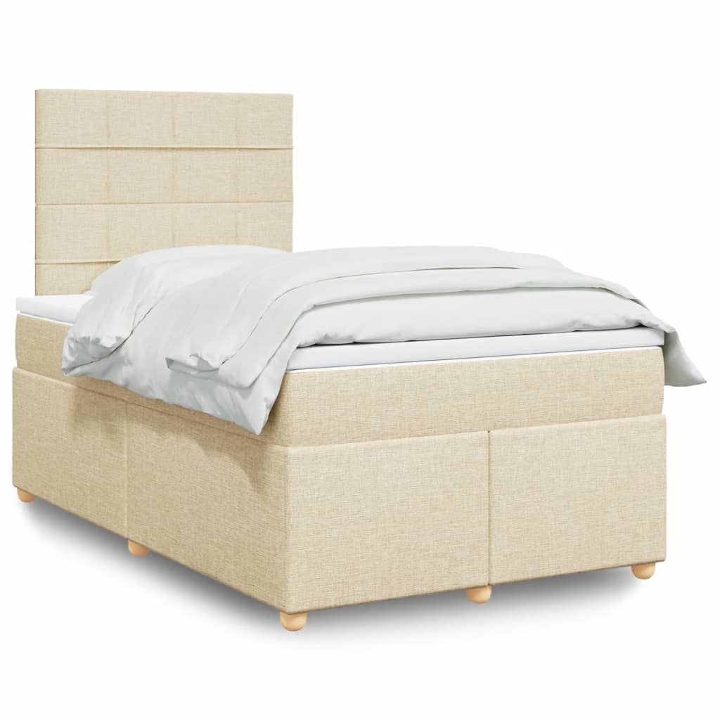 Boxspringbett Mit Matratze Stoff Creme
