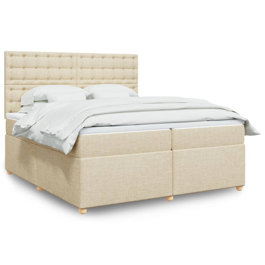 Boxspringbett Mit Matratze Stoff Creme