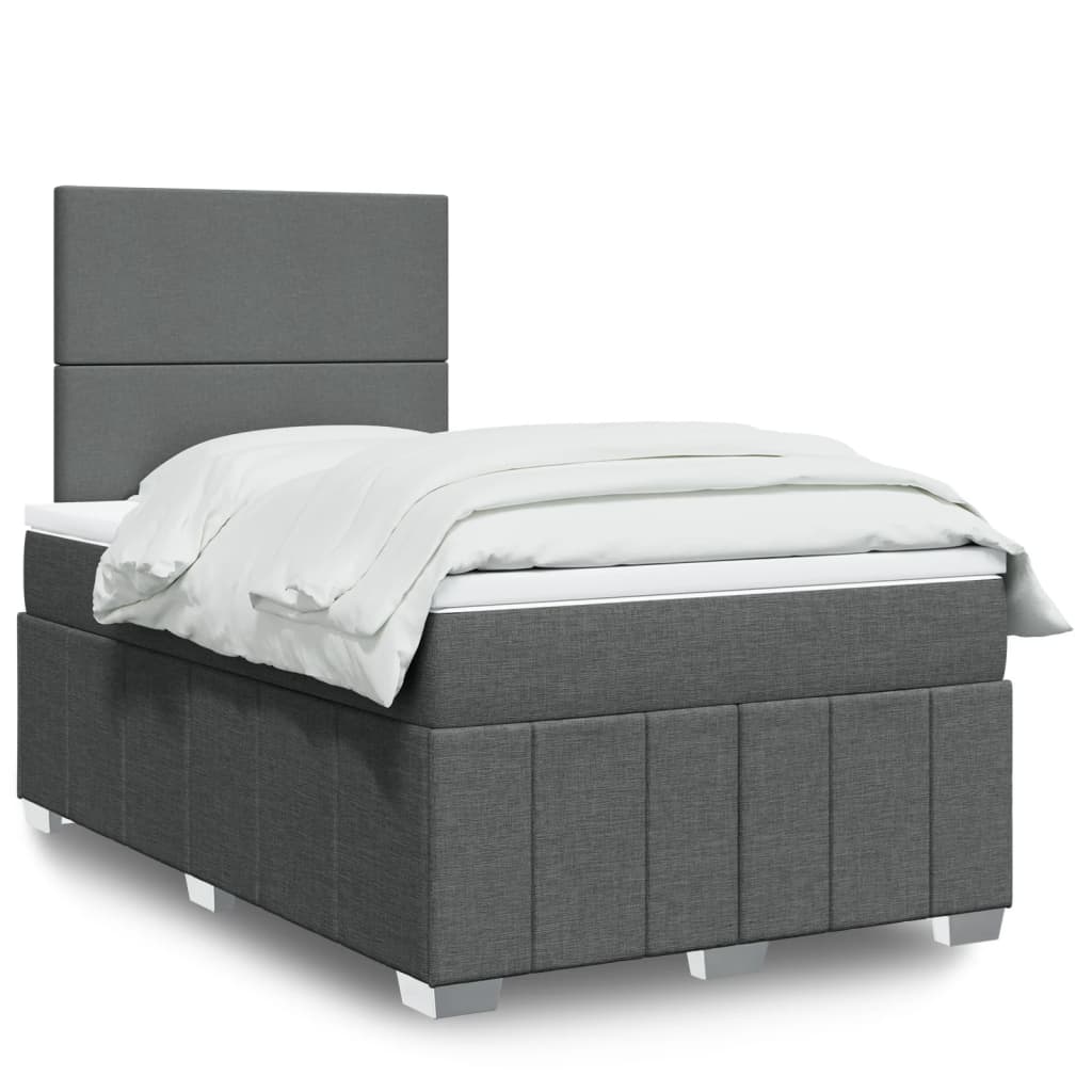 Boxspringbett Mit Matratze Stoff Dunkelgrau