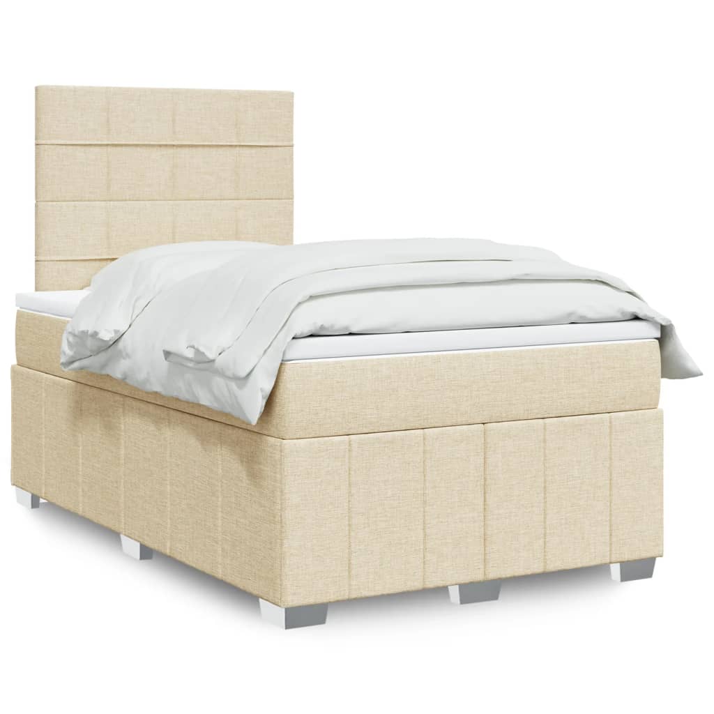 Boxspringbett Mit Matratze Stoff Creme