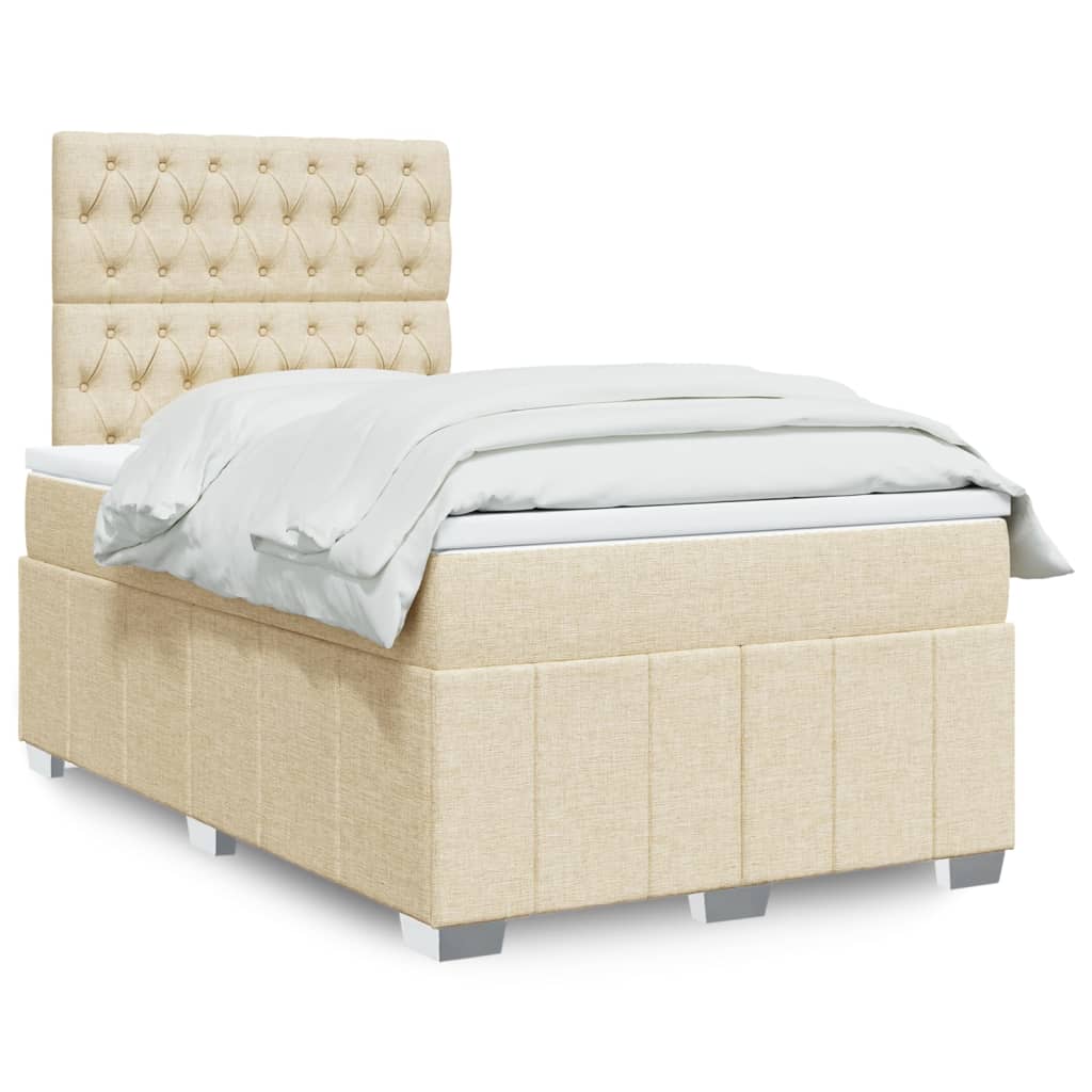 Boxspringbett Mit Matratze Stoff Creme