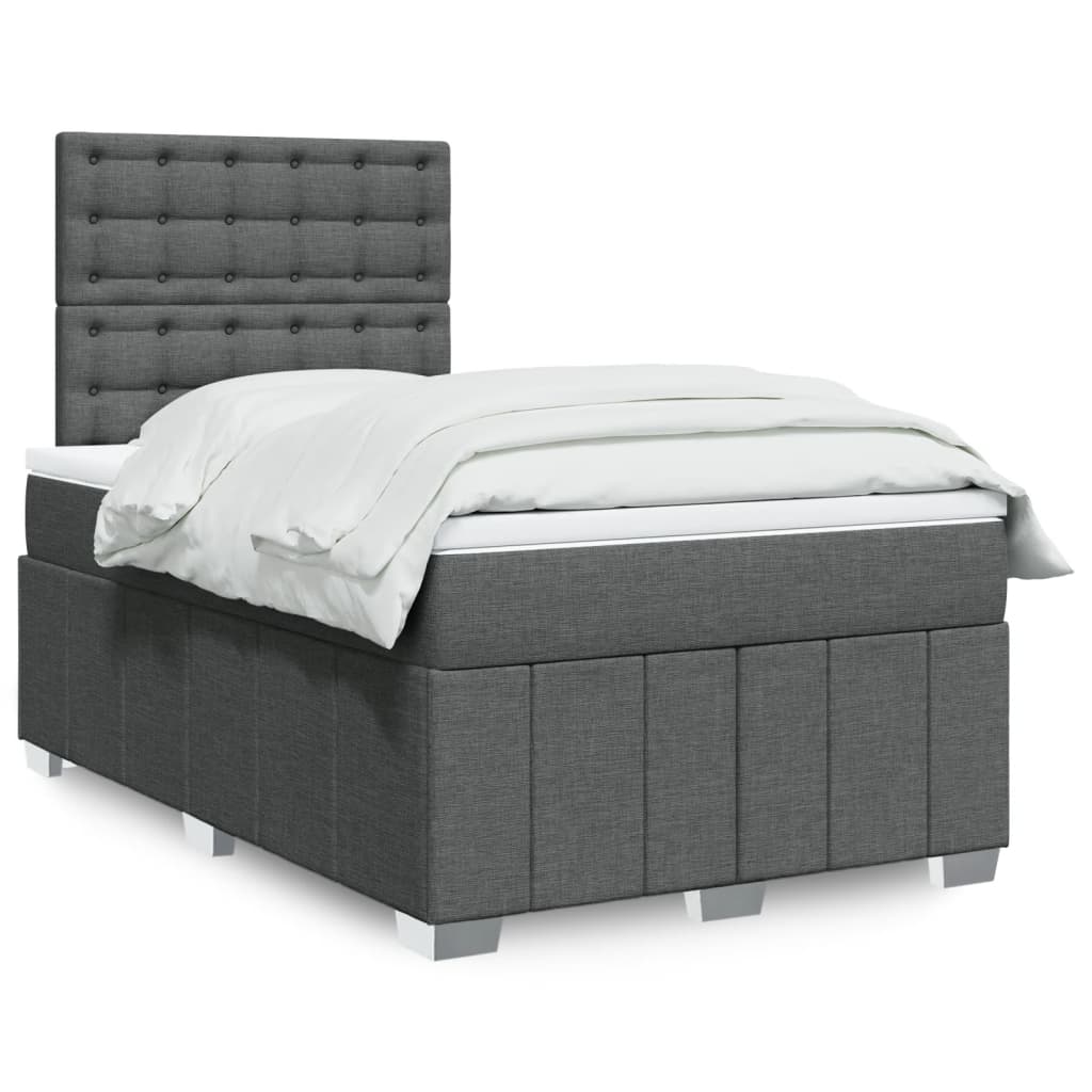 Boxspringbett Mit Matratze Stoff Dunkelgrau