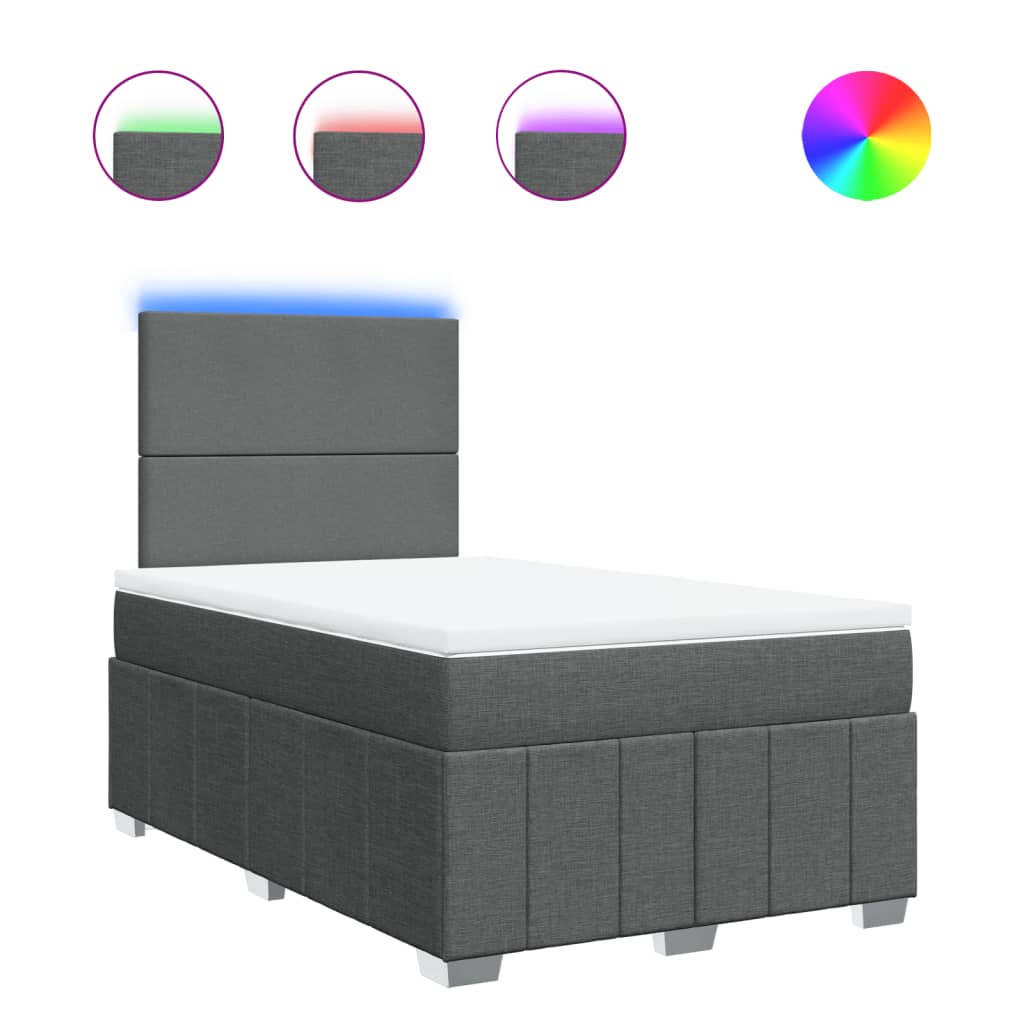 Boxspringbett Mit Matratze Stoff Dunkelgrau