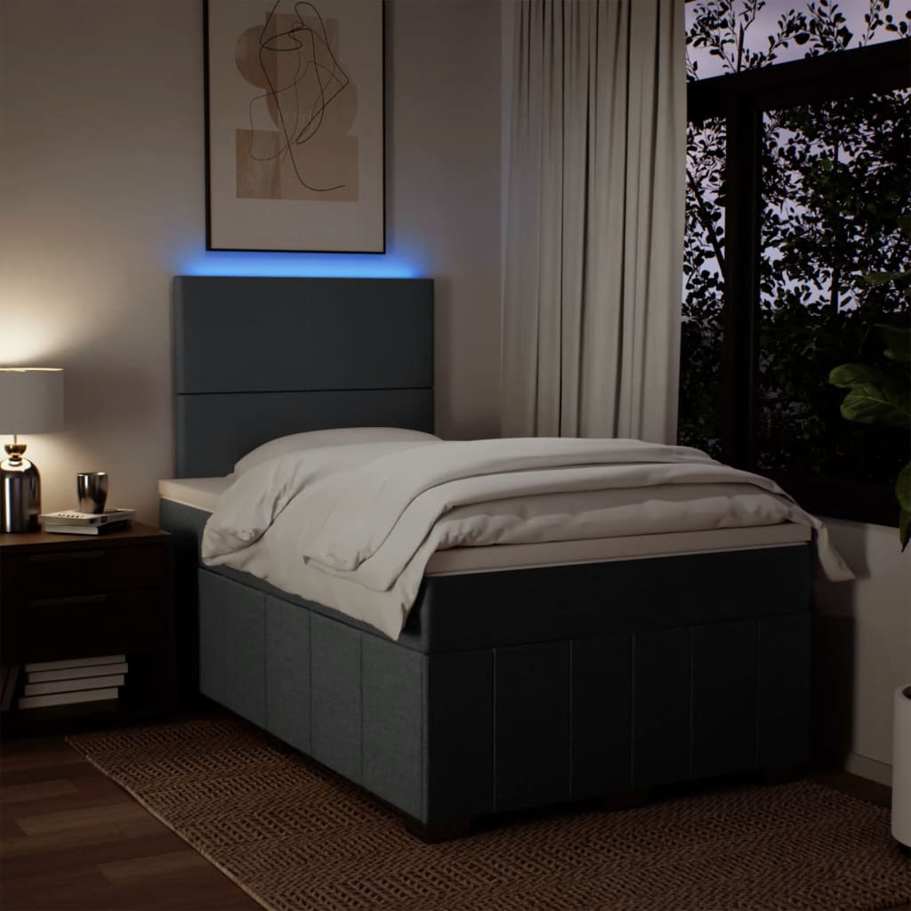 Boxspringbett Mit Matratze Stoff Dunkelgrau