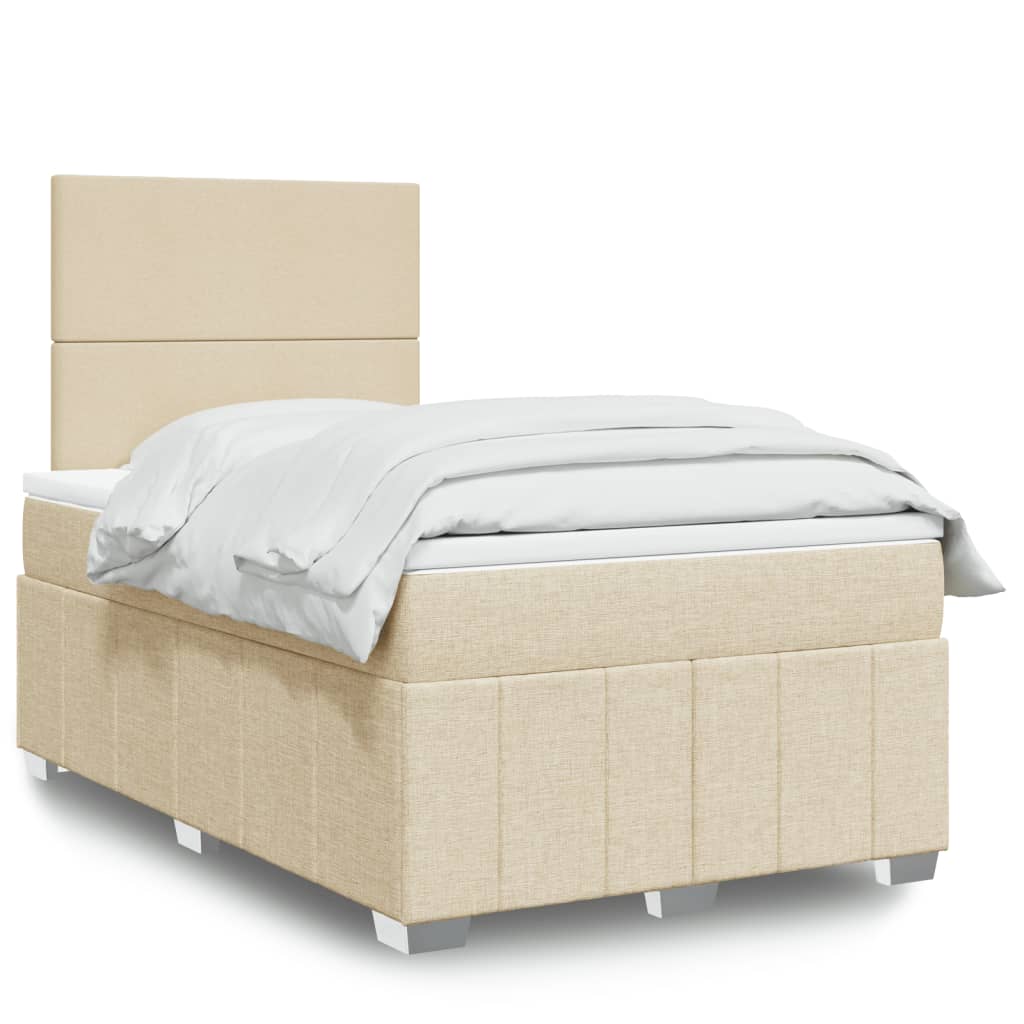 Boxspringbett Mit Matratze Stoff Creme