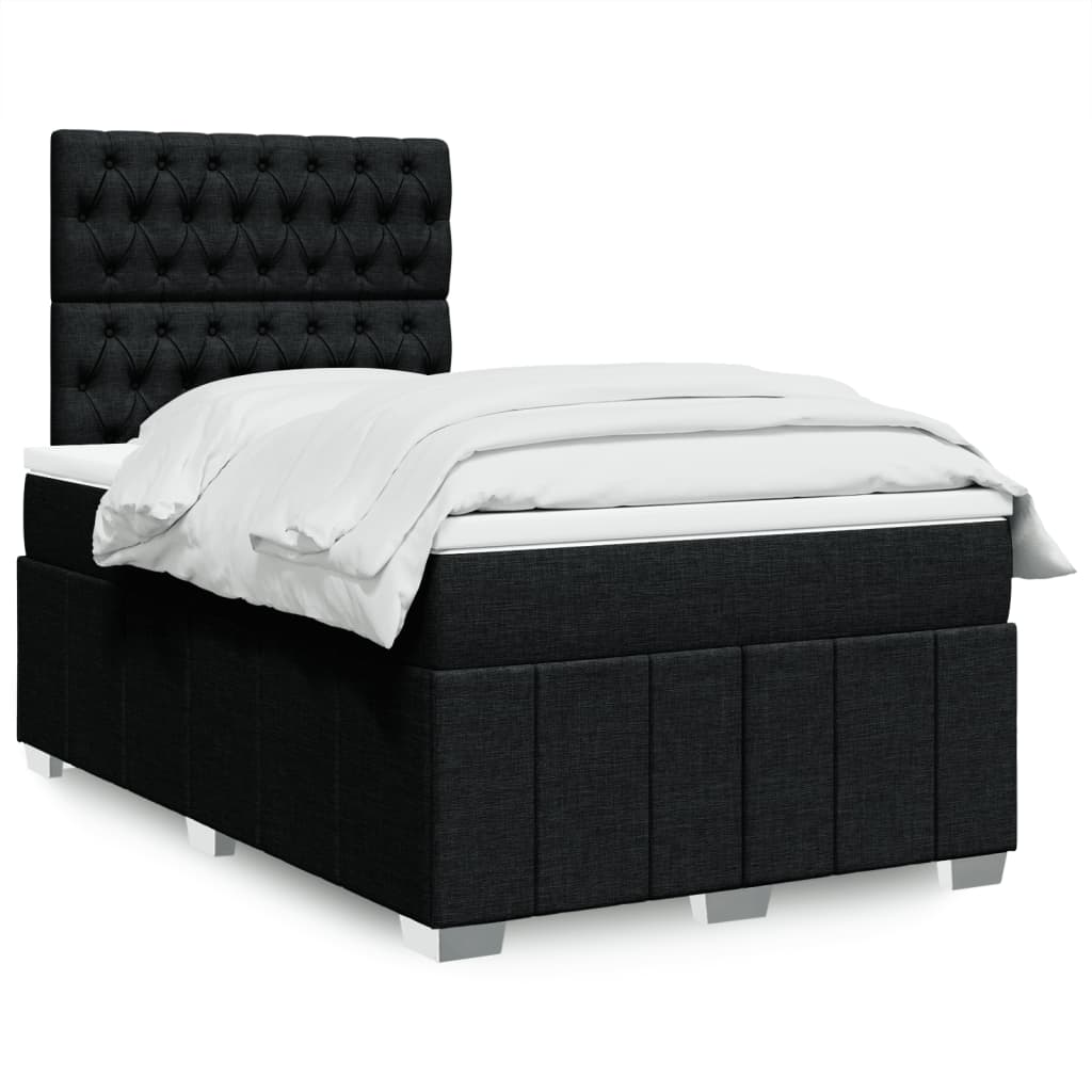 Boxspringbett Mit Matratze Stoff Schwarz