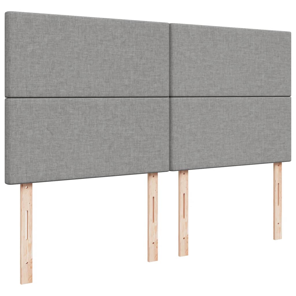 Boxspringbett Mit Matratze Stoff Hellgrau