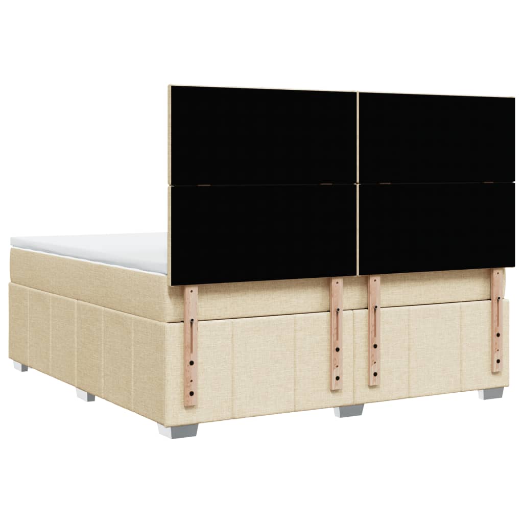 Boxspringbett Mit Matratze Stoff Creme