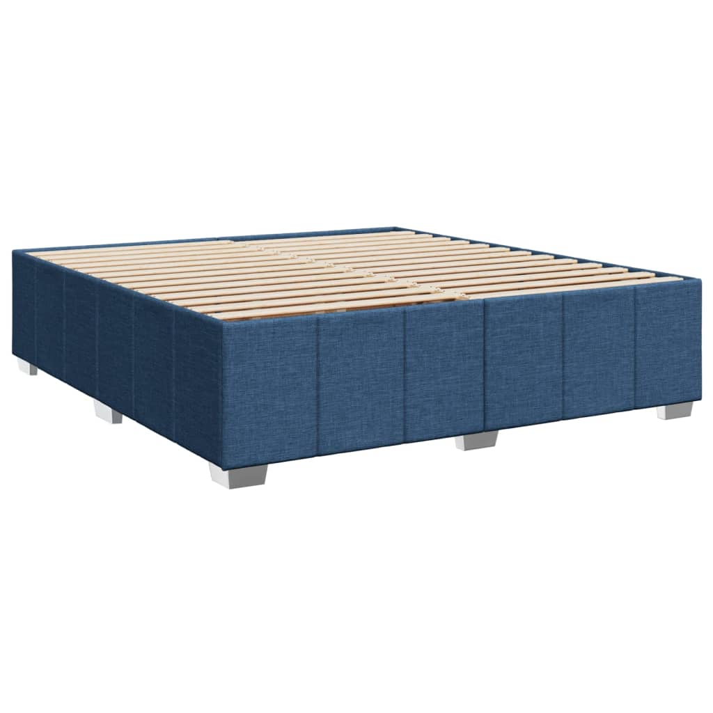 Boxspringbett Mit Matratze Stoff Blau