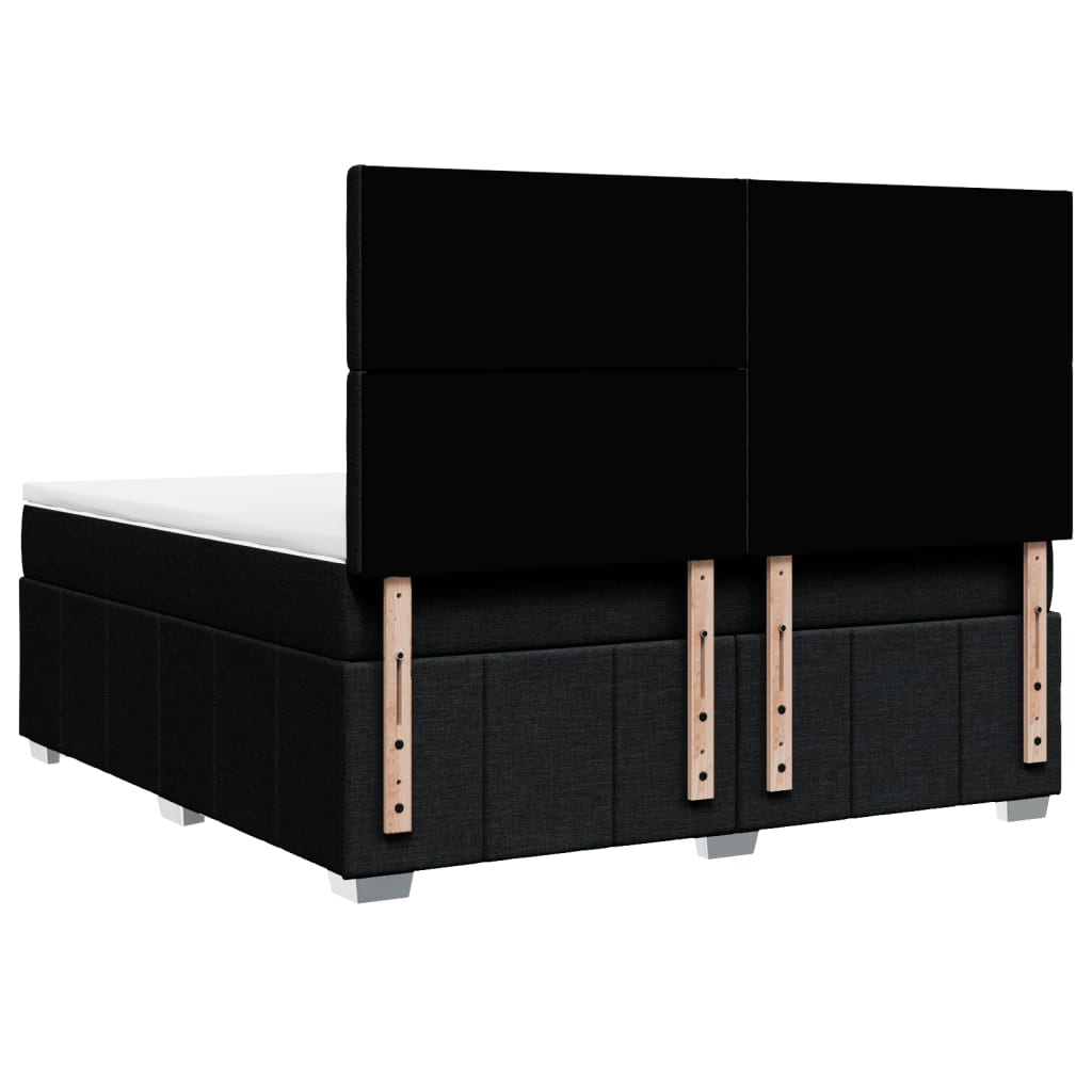 Boxspringbett Mit Matratze Stoff Schwarz
