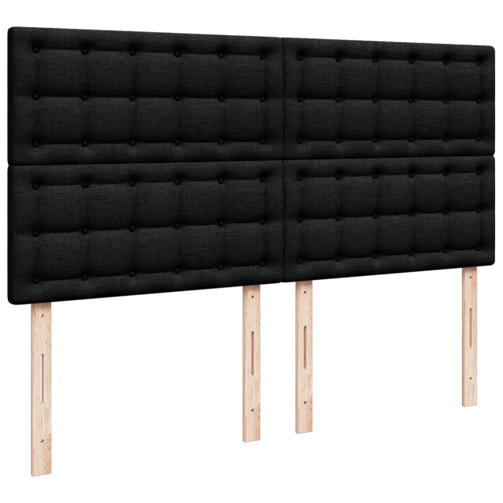 Boxspringbett Mit Matratze Stoff Schwarz