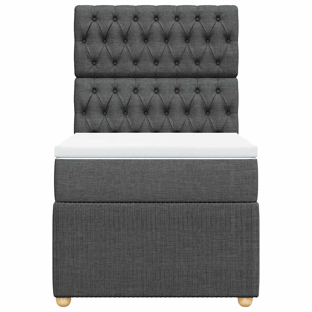 Boxspringbett Mit Matratze Stoff Dunkelgrau