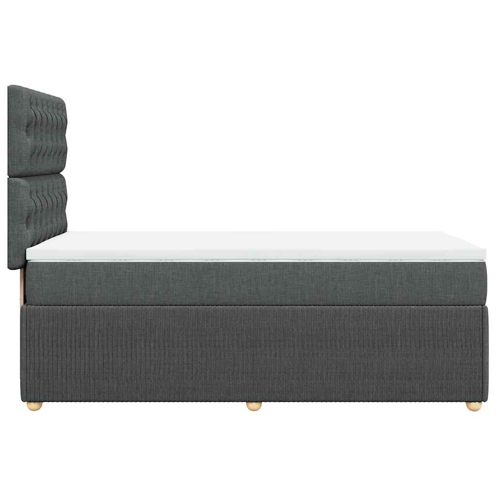 Boxspringbett Mit Matratze Stoff Dunkelgrau