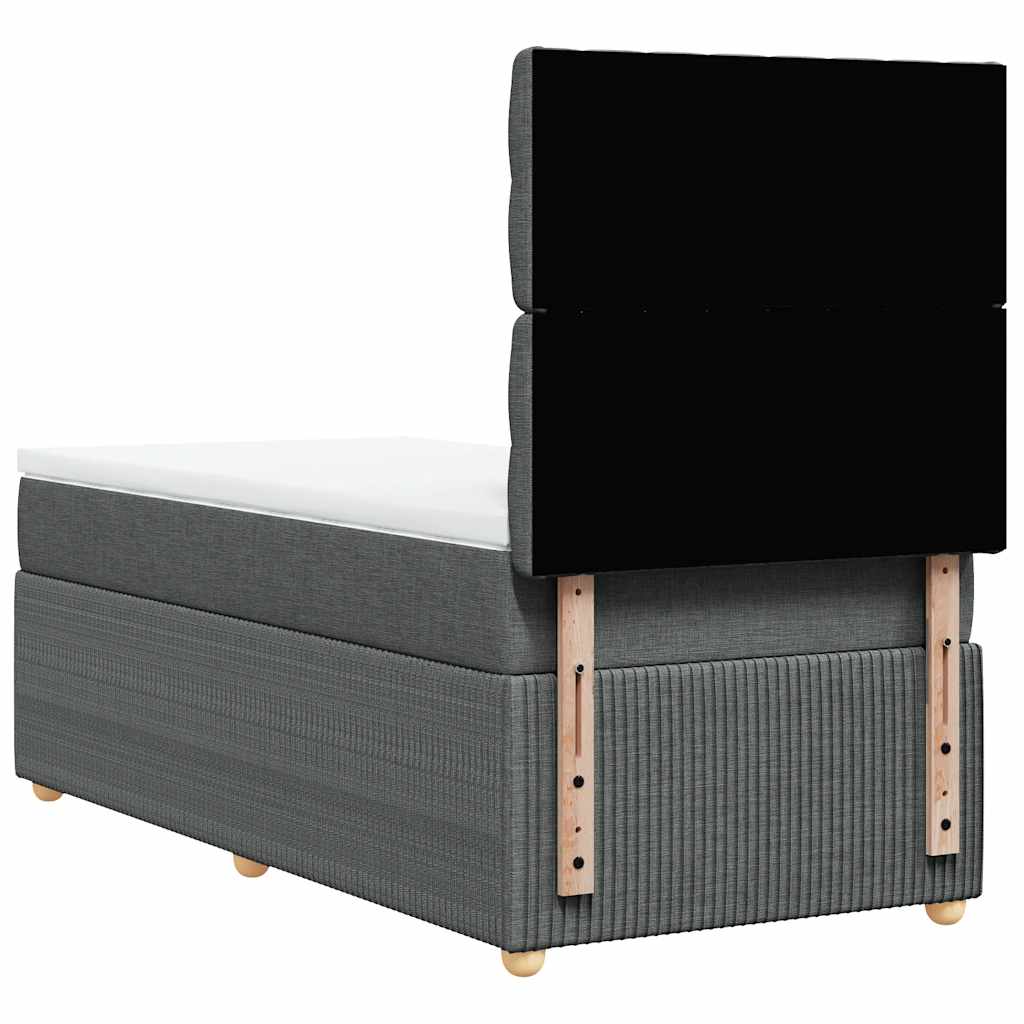 Boxspringbett Mit Matratze Stoff Dunkelgrau