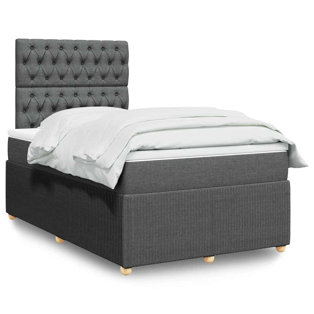 Boxspringbett Mit Matratze Stoff Dunkelgrau