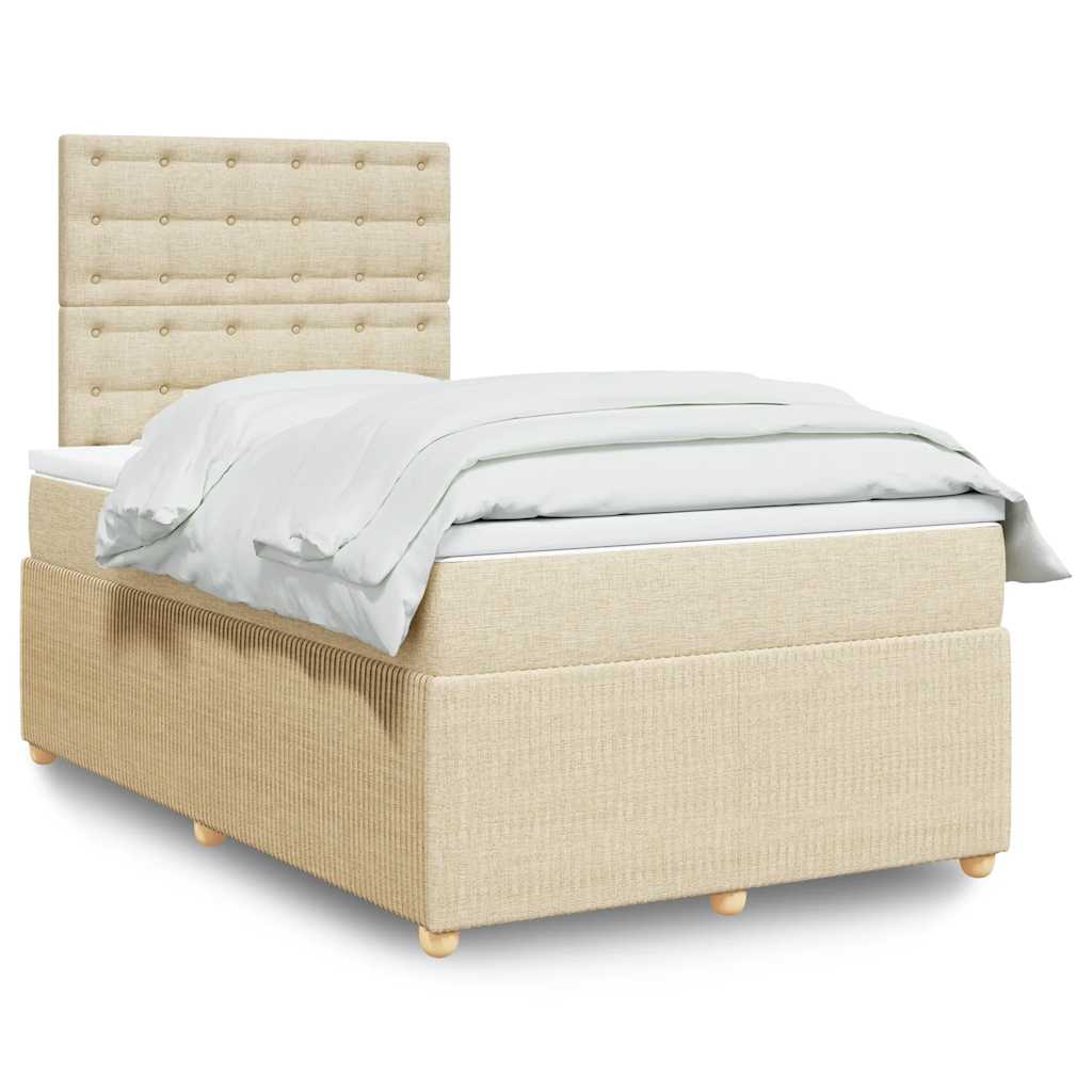 Boxspringbett Mit Matratze Stoff Creme