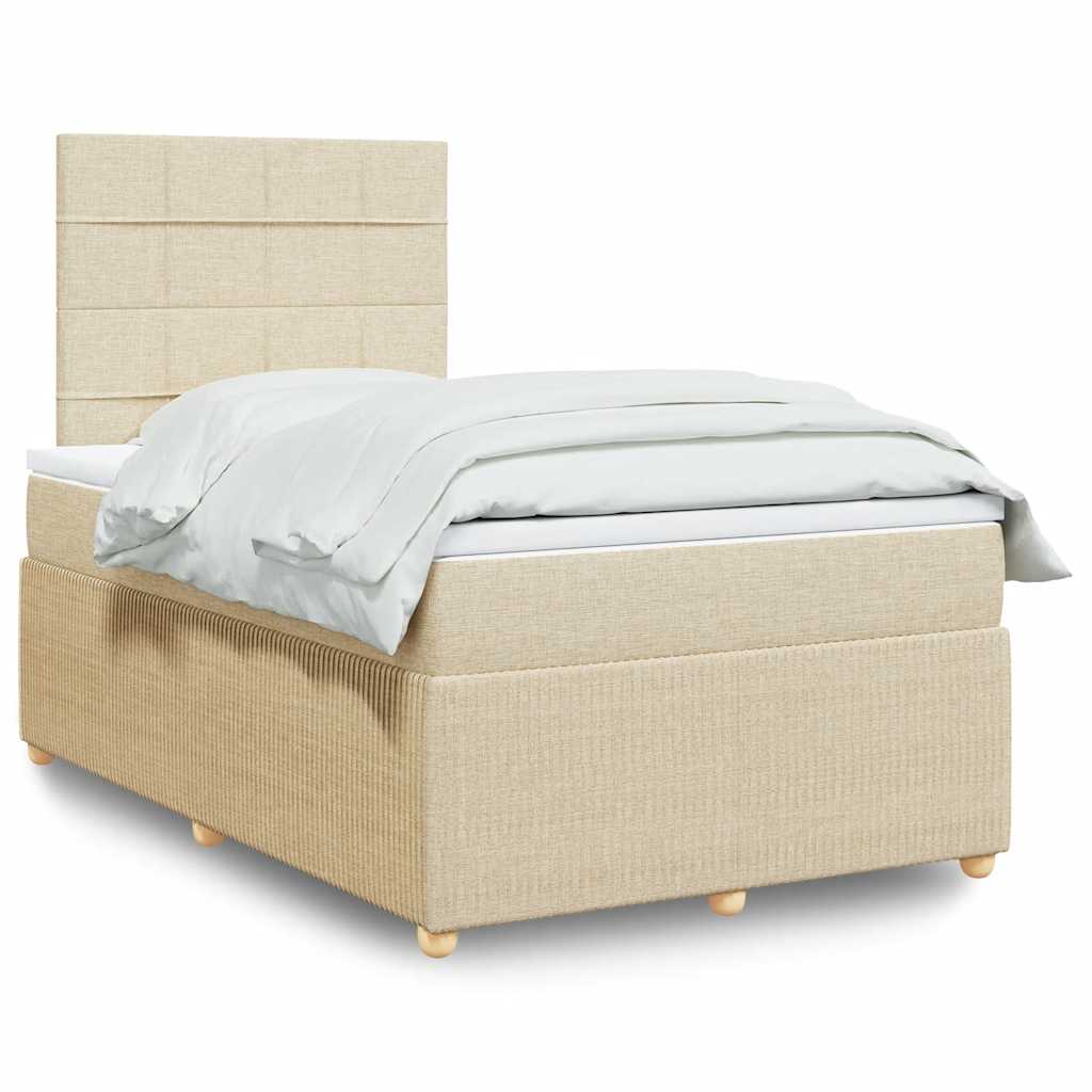 Boxspringbett Mit Matratze Stoff Creme