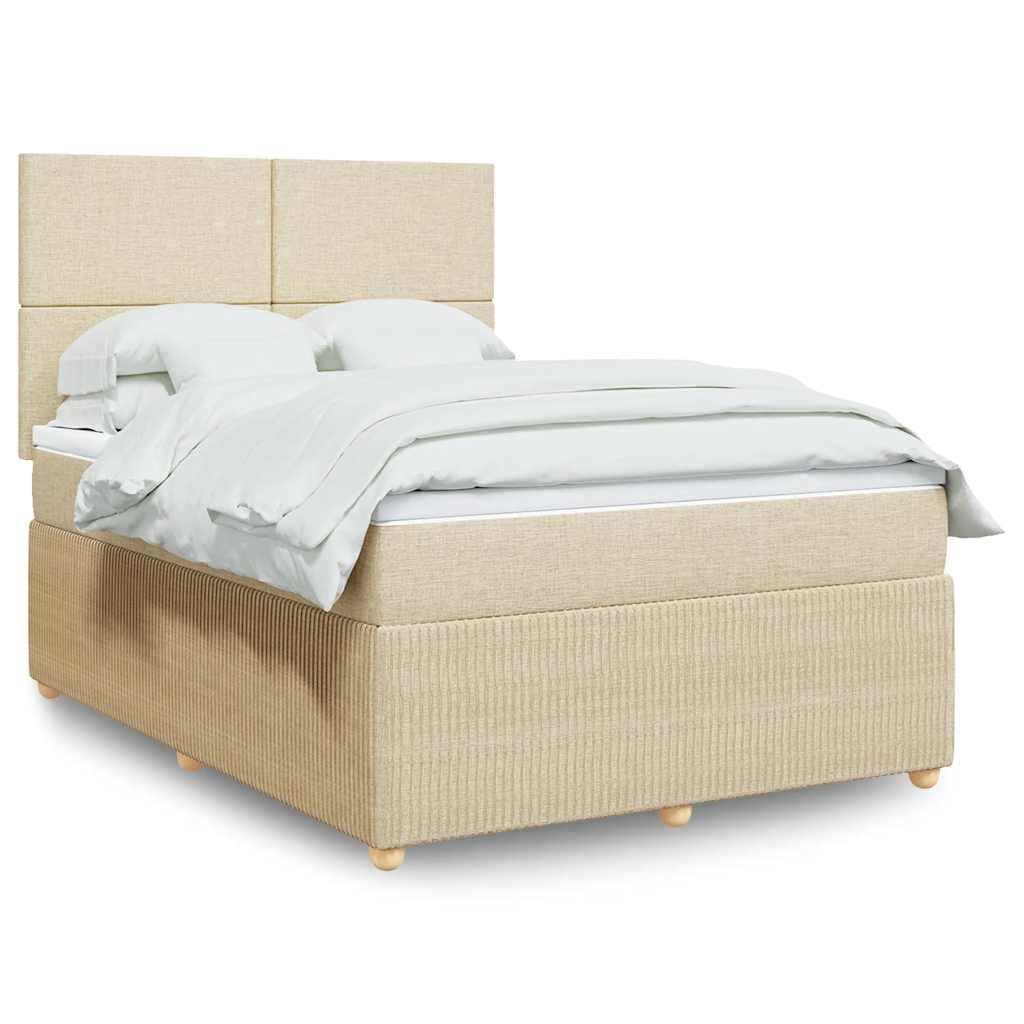 Boxspringbett Mit Matratze Stoff Creme