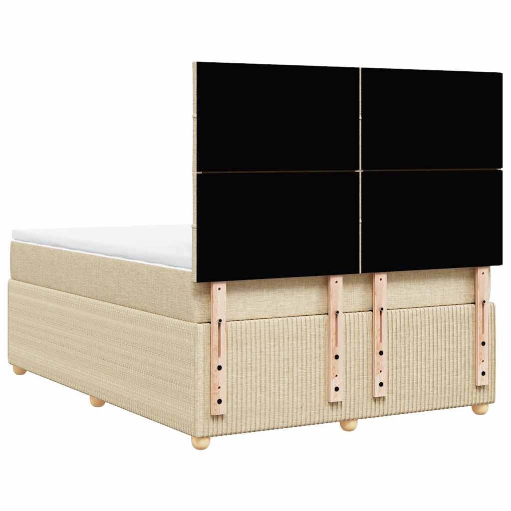 Boxspringbett Mit Matratze Stoff Creme