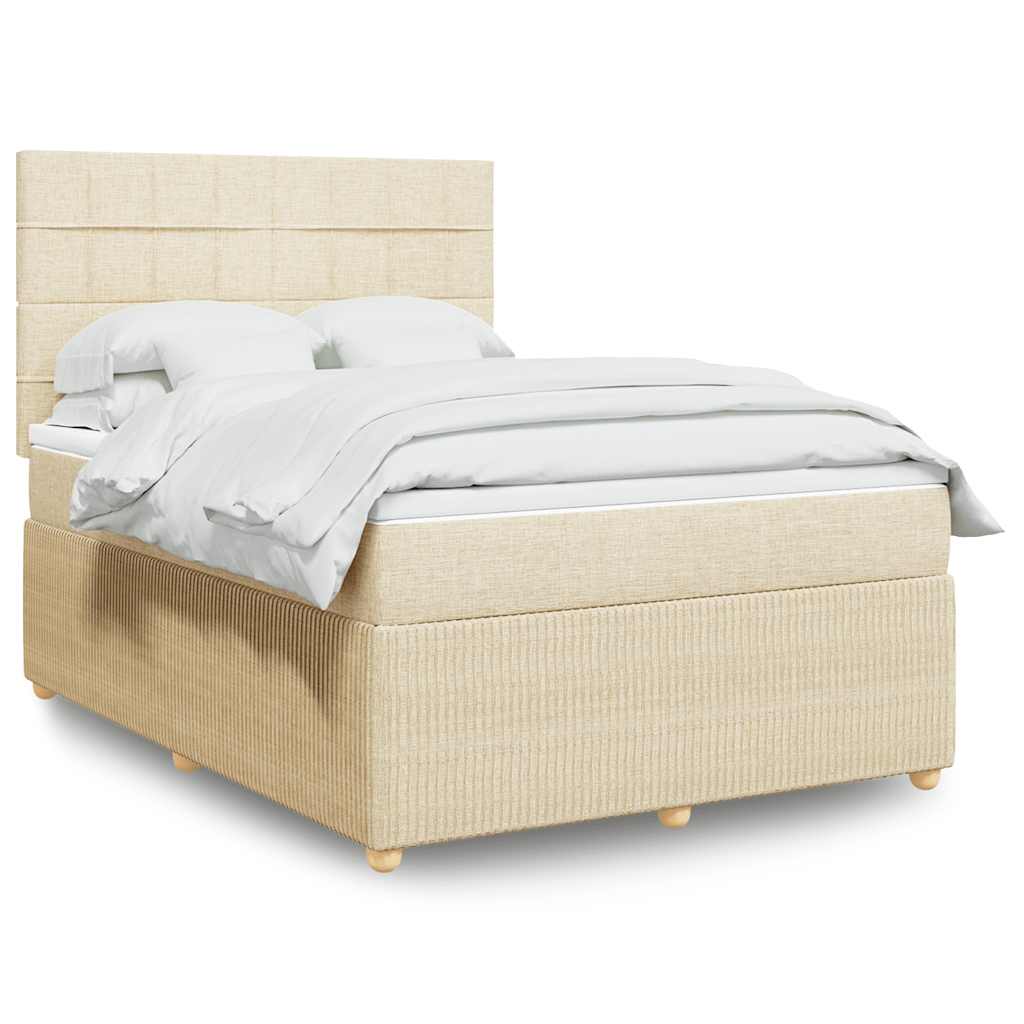 Boxspringbett Mit Matratze Stoff Creme