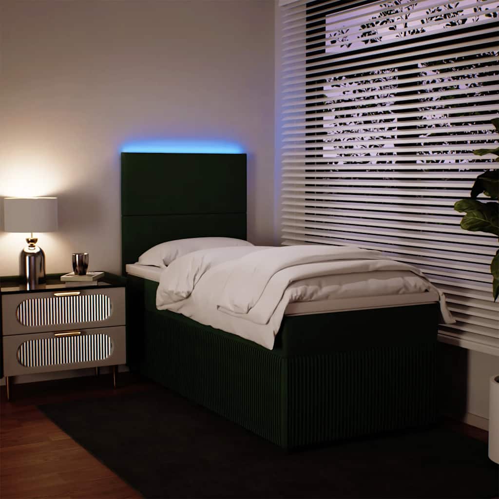 Boxspringbett Mit Matratze Samt Dunkelgrün