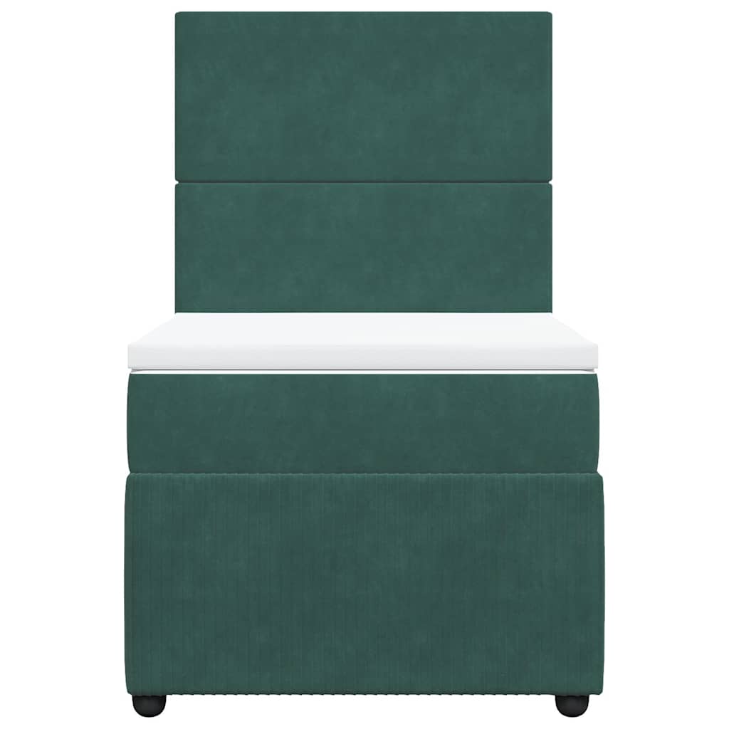 Boxspringbett Mit Matratze Samt Dunkelgrün
