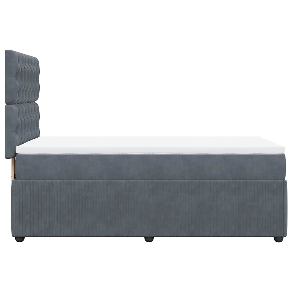 Boxspringbett Mit Matratze Samt Dunkelgrau