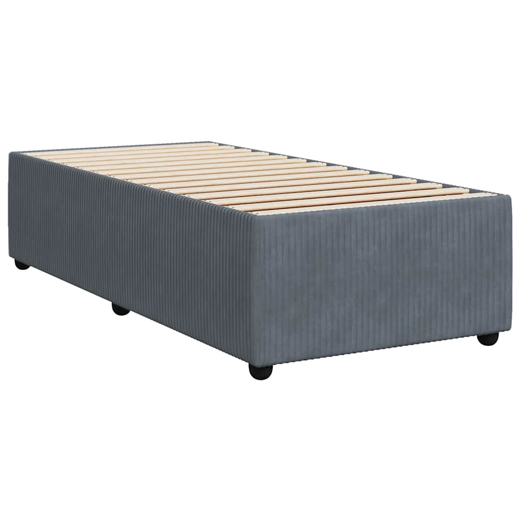 Boxspringbett Mit Matratze Samt Dunkelgrau