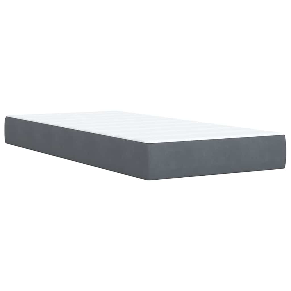 Boxspringbett Mit Matratze Samt Dunkelgrau