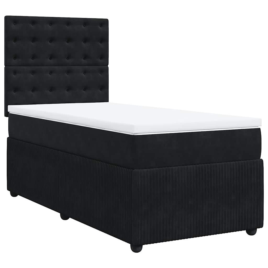 Boxspringbett Mit Matratze Samt Schwarz