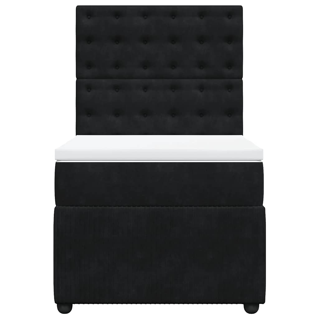Boxspringbett Mit Matratze Samt Schwarz