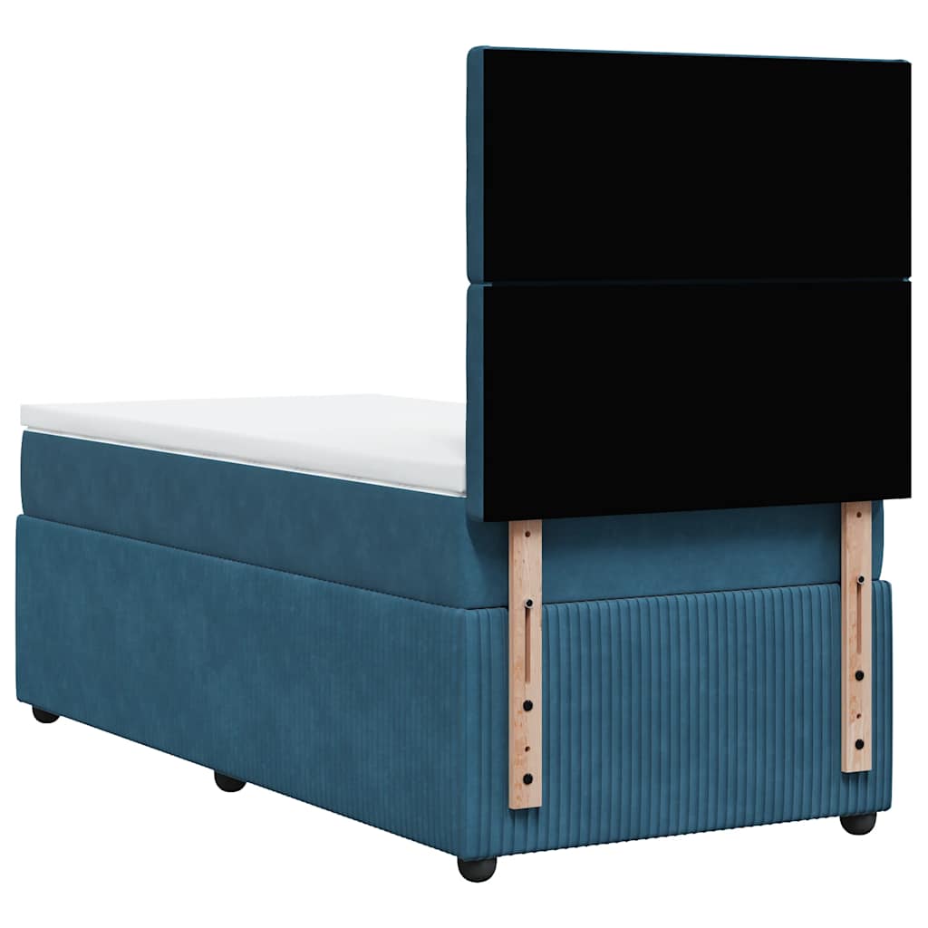 Boxspringbett Mit Matratze Samt Blau