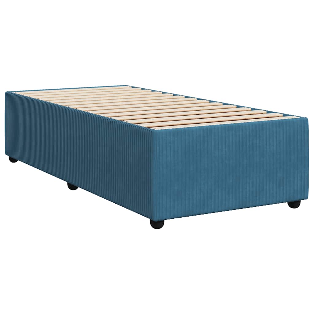 Boxspringbett Mit Matratze Samt Blau