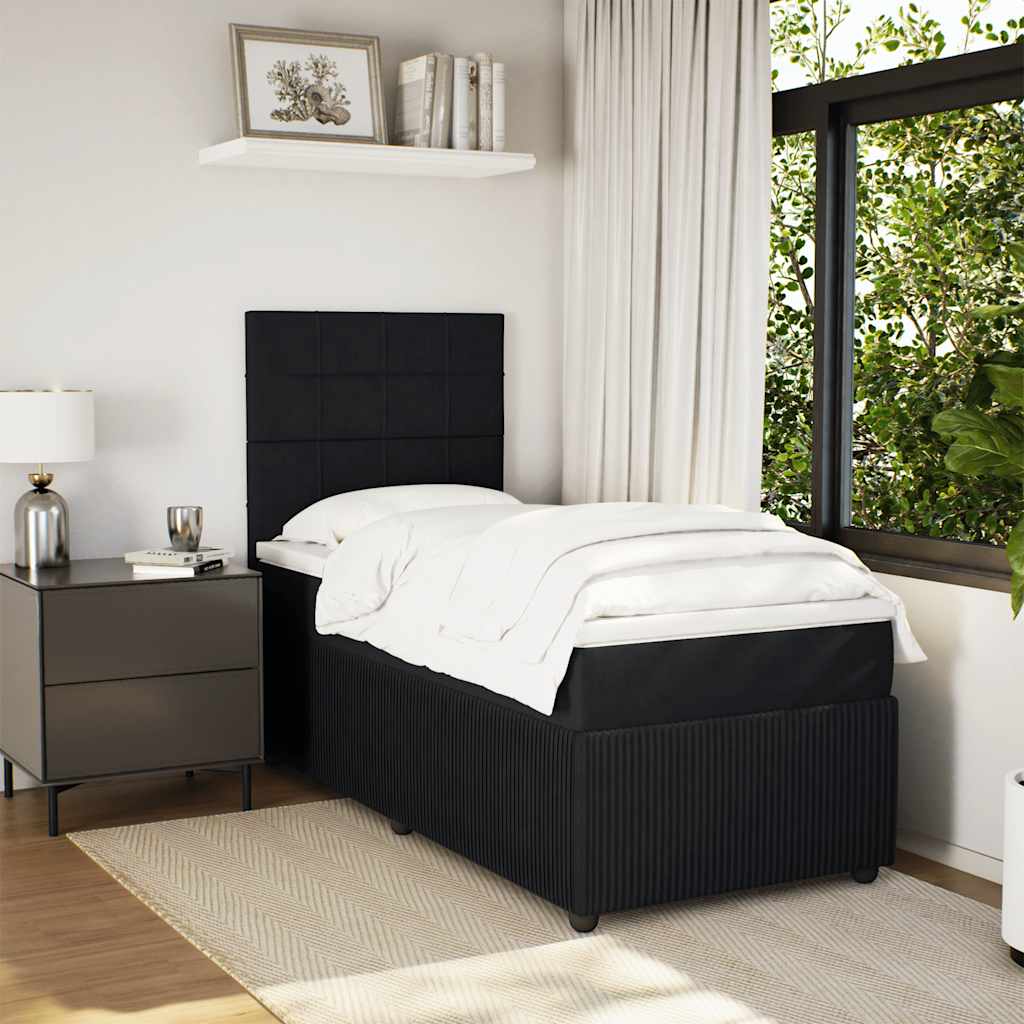 Boxspringbett Mit Matratze Samt Schwarz
