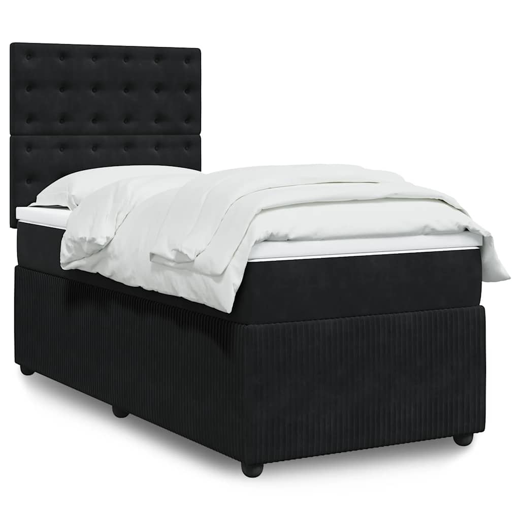 Boxspringbett Mit Matratze Samt Schwarz