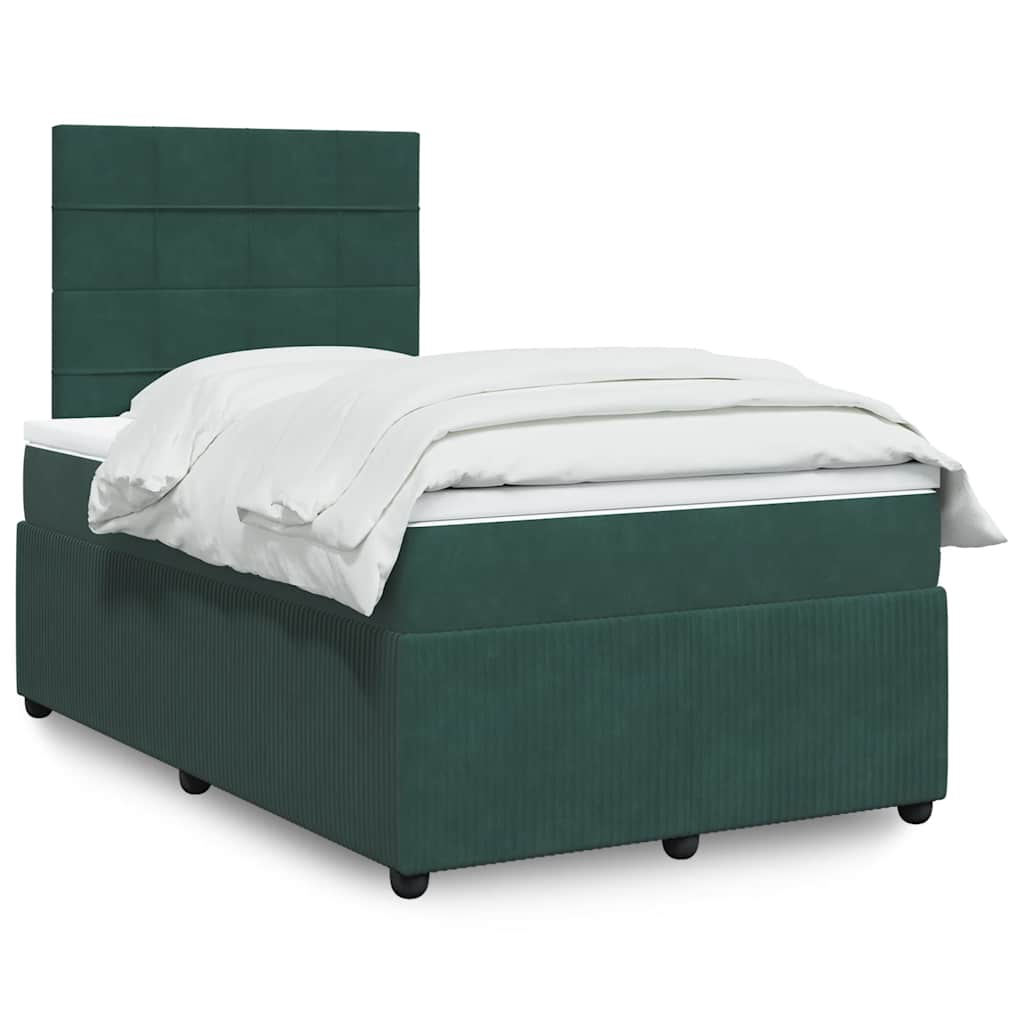 Boxspringbett Mit Matratze Samt Dunkelgrün