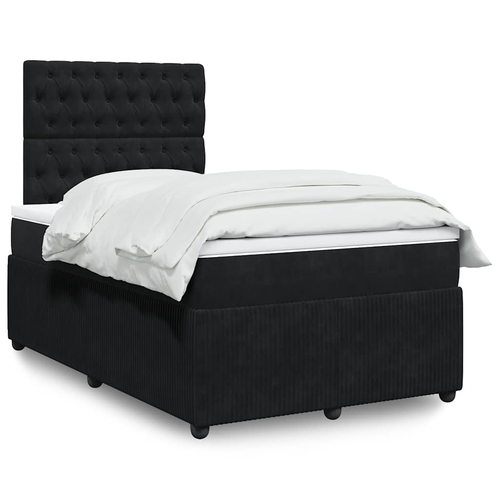 Boxspringbett Mit Matratze Samt Schwarz