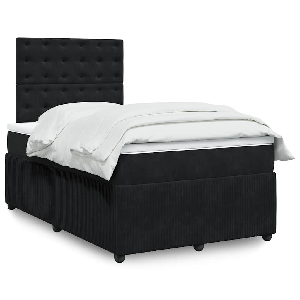 Boxspringbett Mit Matratze Samt Schwarz