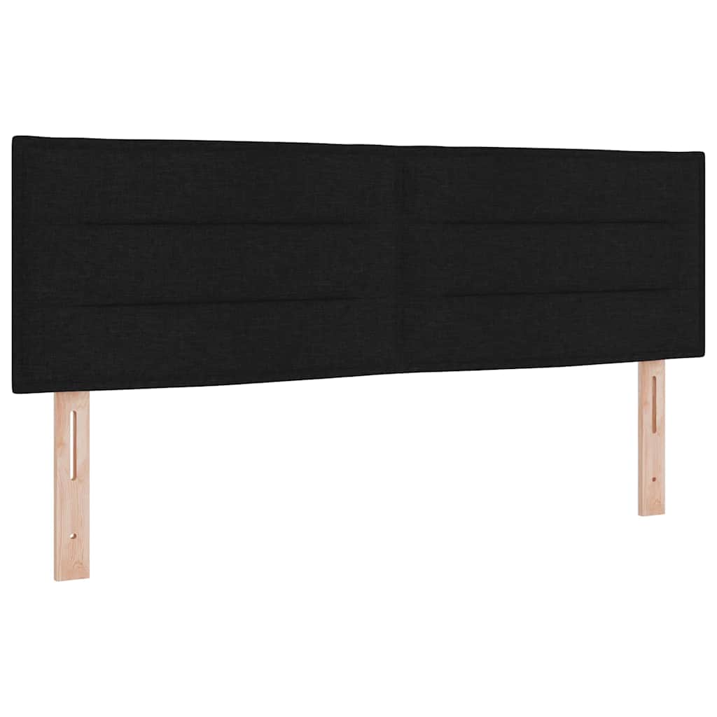 Boxspringbett Mit Matratze Schwarz 140 X 190 Cm Stoff Dunkelgrau
