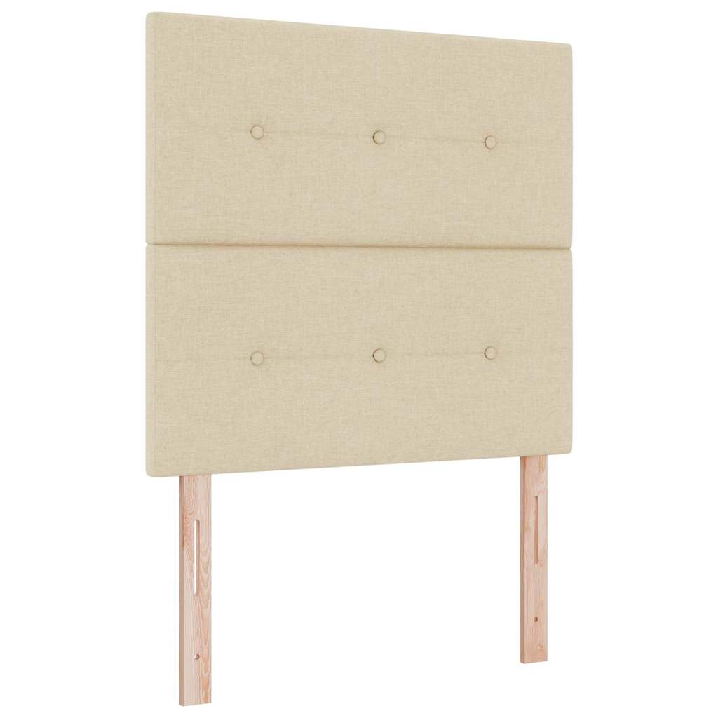 Boxspringbett Mit Matratze Creme 120 X 190 Cm Stoff Taupe