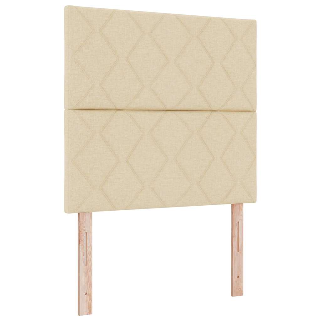 Boxspringbett Mit Matratze Creme 120 X 190 Cm Stoff Taupe