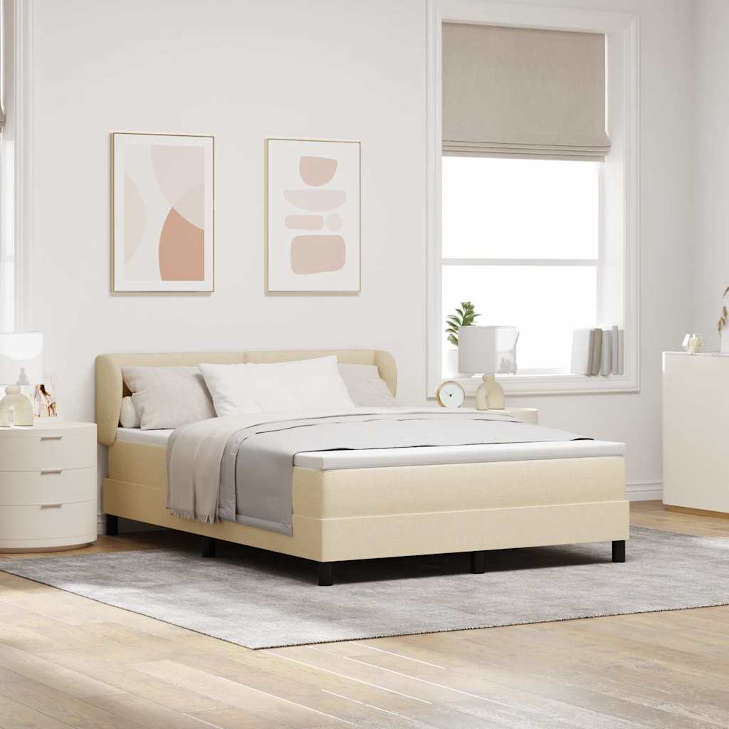 Boxspringbett Mit Matratze Stoff Creme