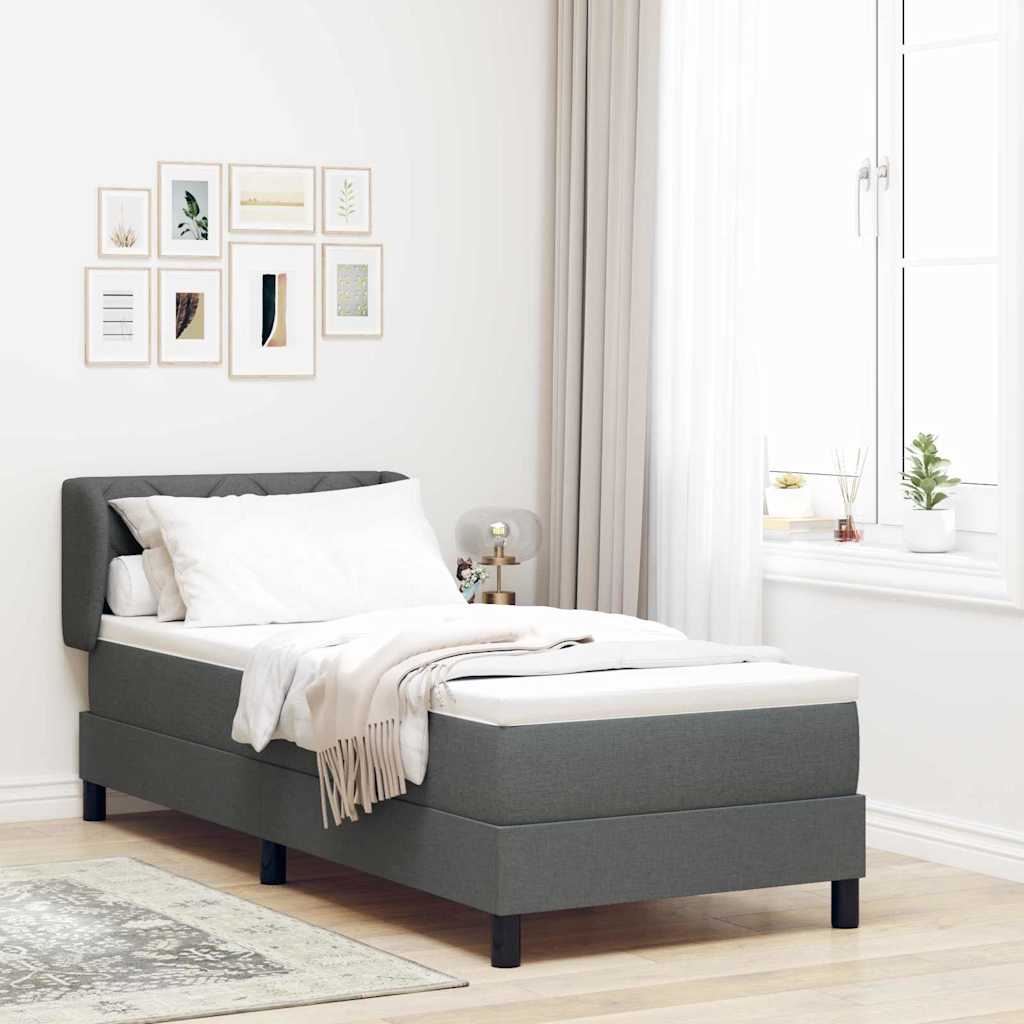 Boxspringbett Mit Matratze Stoff Dunkelgrau