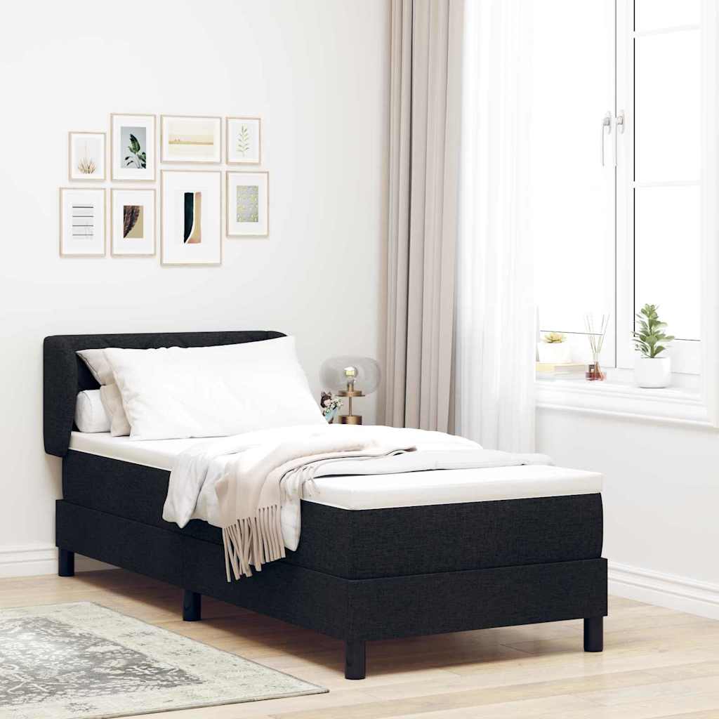Boxspringbett Mit Matratze Stoff Schwarz