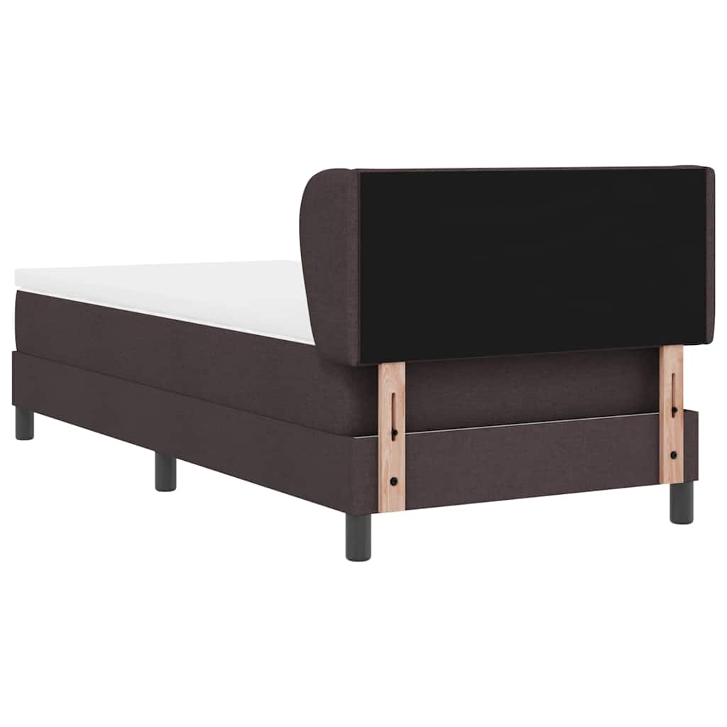 Boxspringbett Mit Matratze Dunkel Stoff Braun