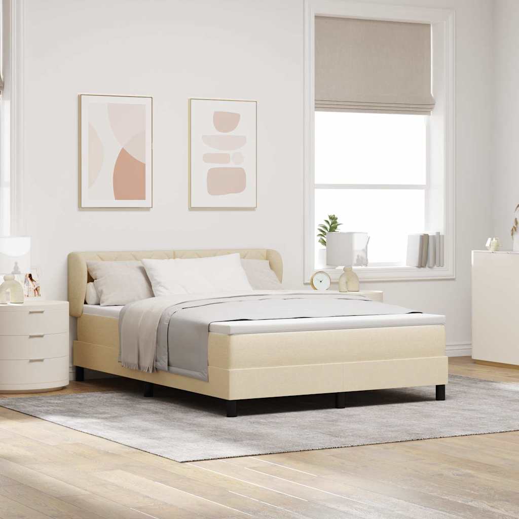 Boxspringbett Mit Matratze Stoff Creme