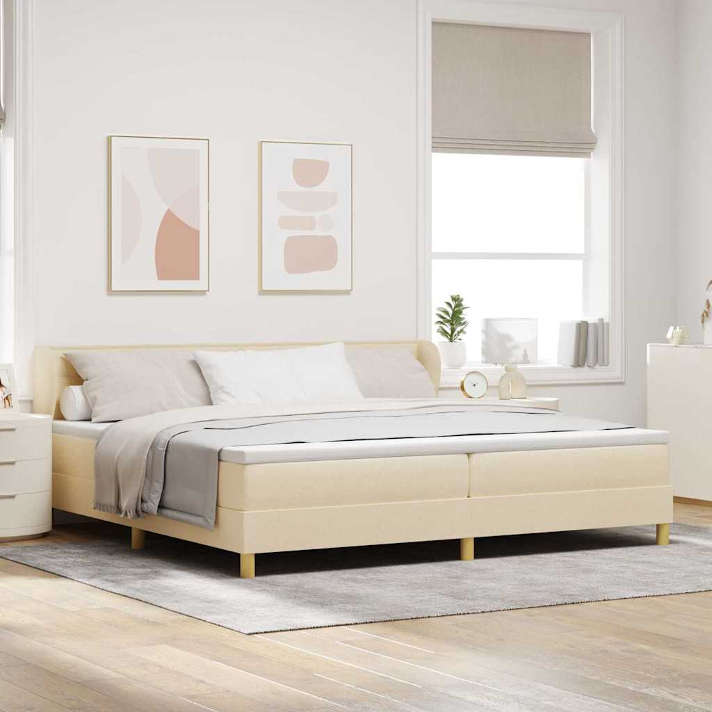 Boxspringbett Mit Matratze Stoff Creme