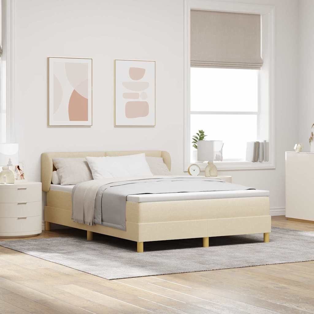 Boxspringbett Mit Matratze Stoff Creme
