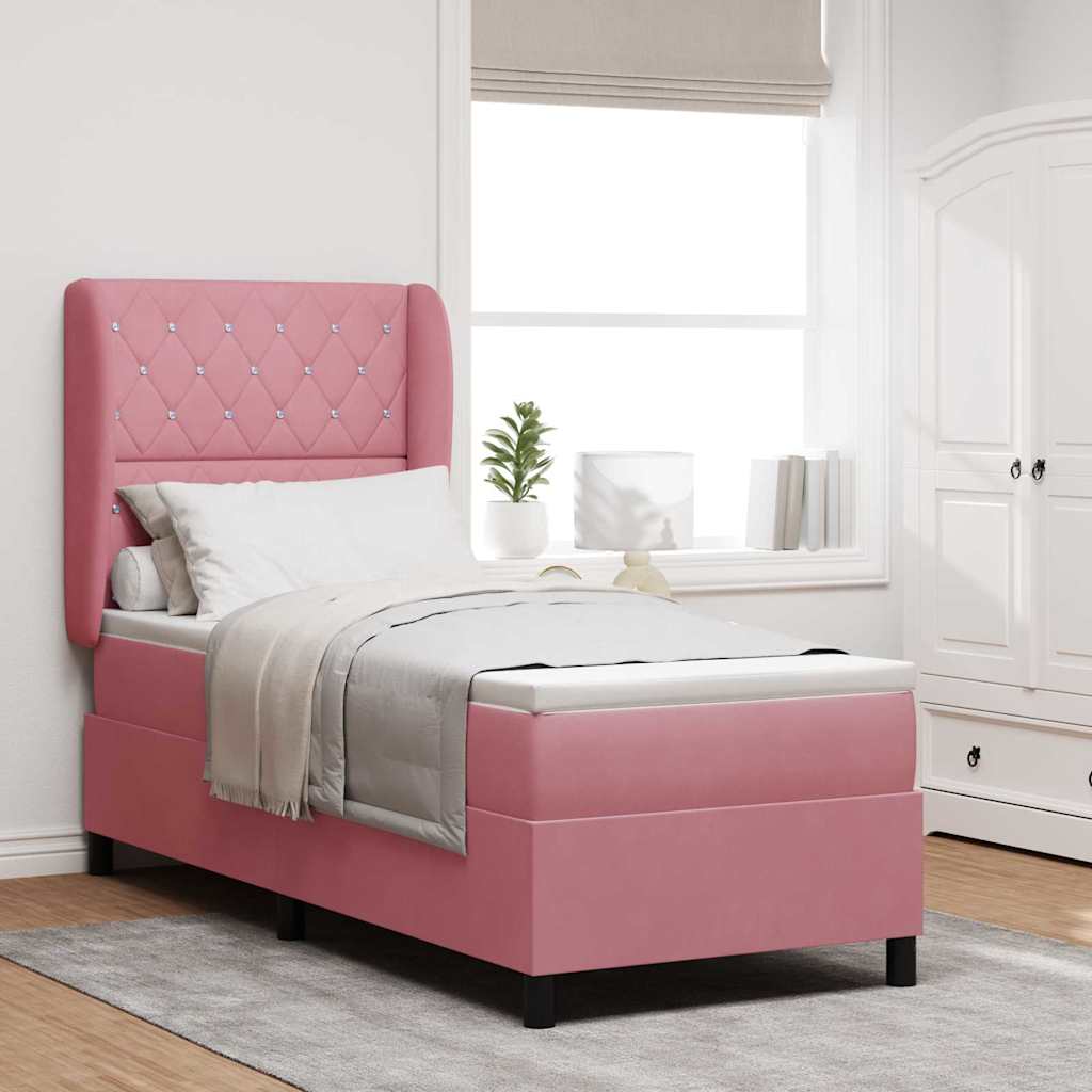 Boxspringbett Mit Matratze Samt Rosa