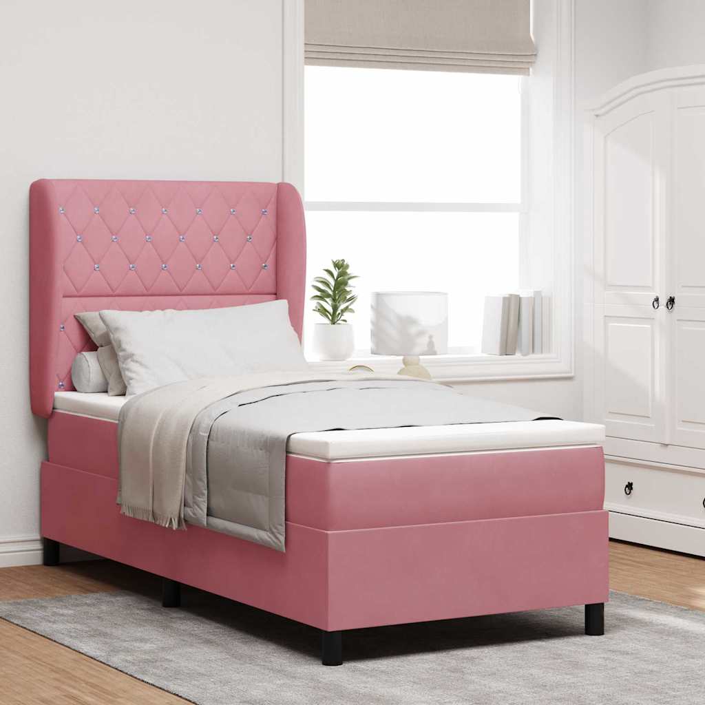 Boxspringbett Mit Matratze Samt Rosa